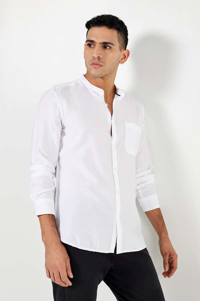 Solid-Viscose-Slim-Fit-Men-s-Casual-Shirt
