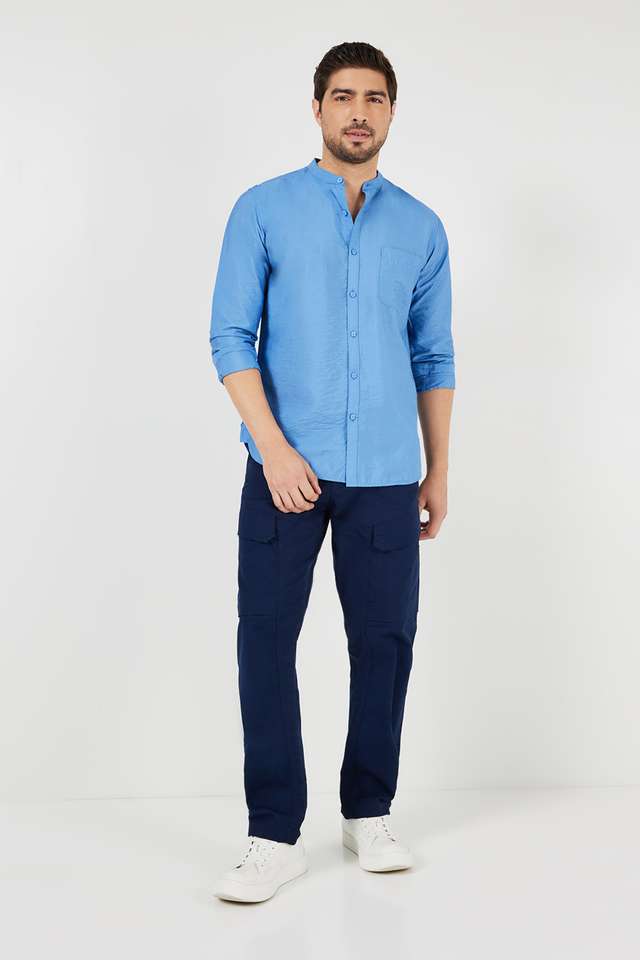 Solid-Viscose-Slim-Fit-Men-s-Casual-Shirt