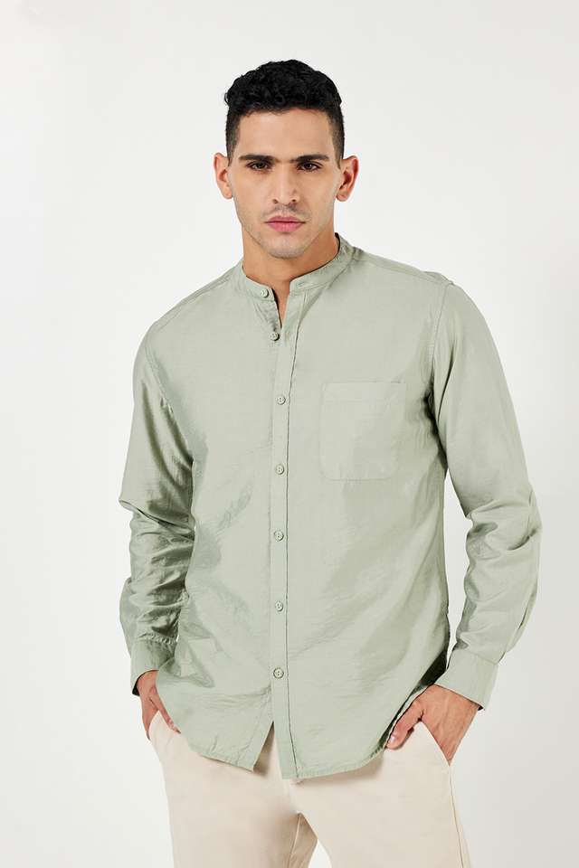 Solid-Viscose-Slim-Fit-Men-s-Casual-Shirt