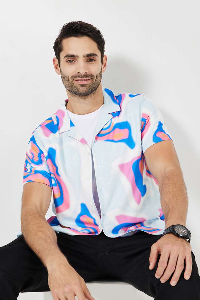 Graphic-Print-Viscose-Relaxed-Fit-Men-s-Casual-Shirt