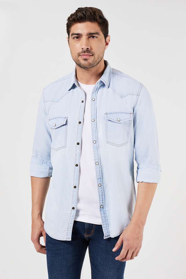 Solid-Cotton-Slim-Fit-Men-s-Casual-Shirt