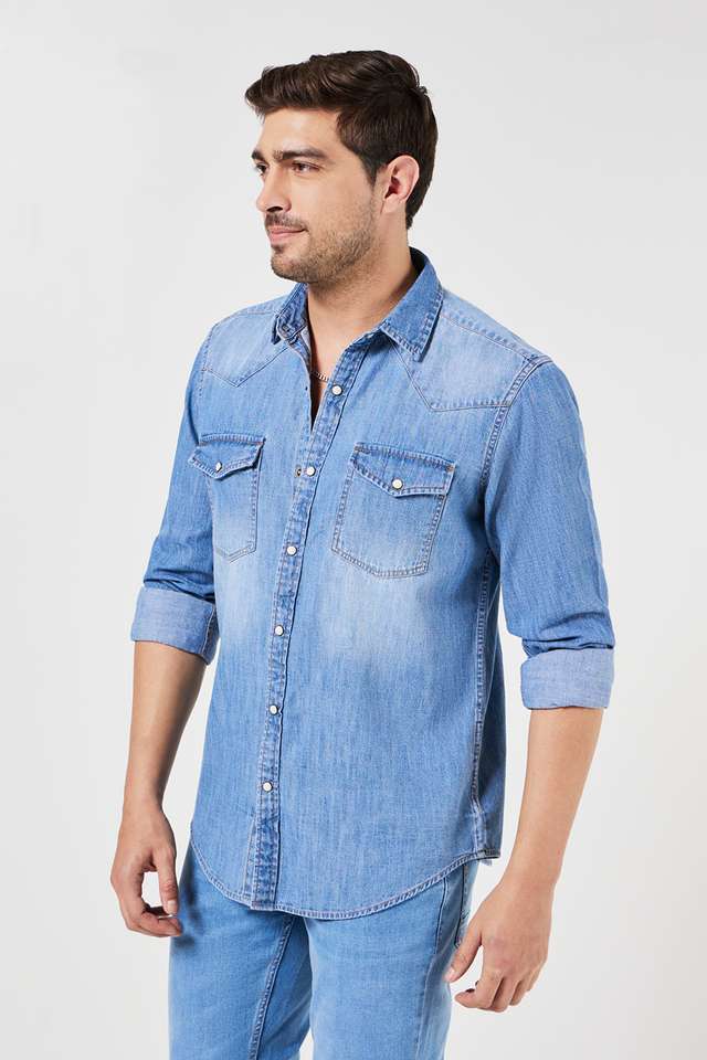 Solid-Cotton-Slim-Fit-Men-s-Casual-Shirt