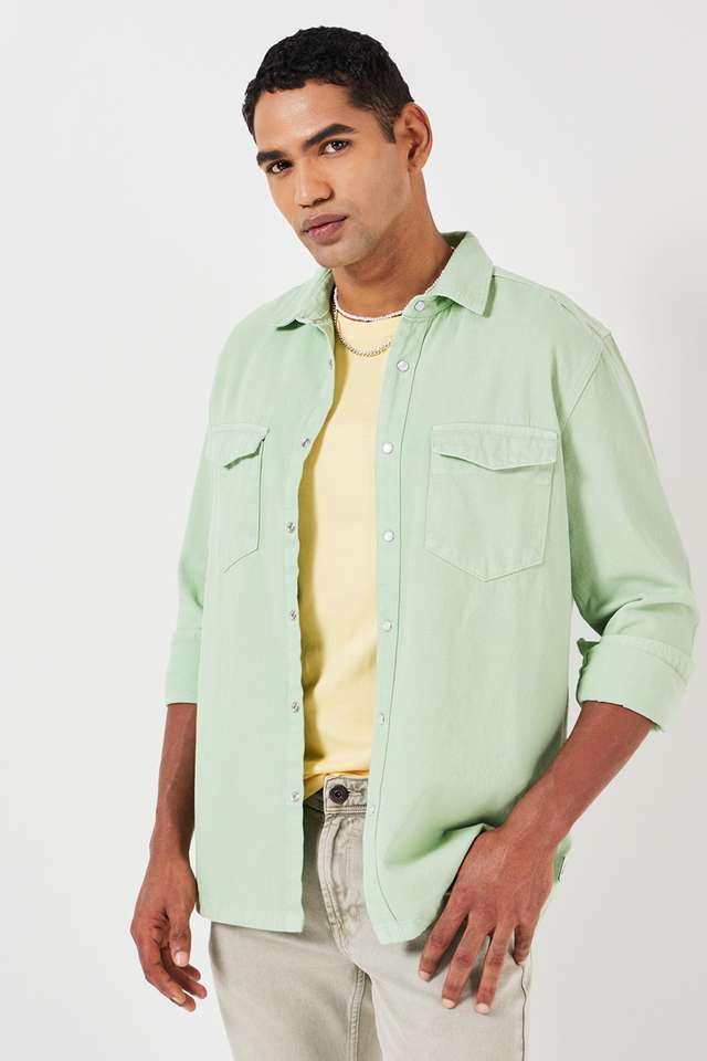 Solid-Twill-Relaxed-Fit-Men-s-Casual-Shaket