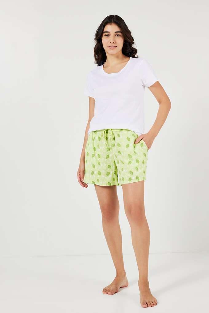 Mid-Thigh-Viscose-Women-s-Casual-Wear-Shorts