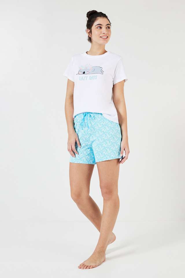 Regular-Fit-Mid-Thigh-Cotton-Women-s-Night-Wear-Shorts