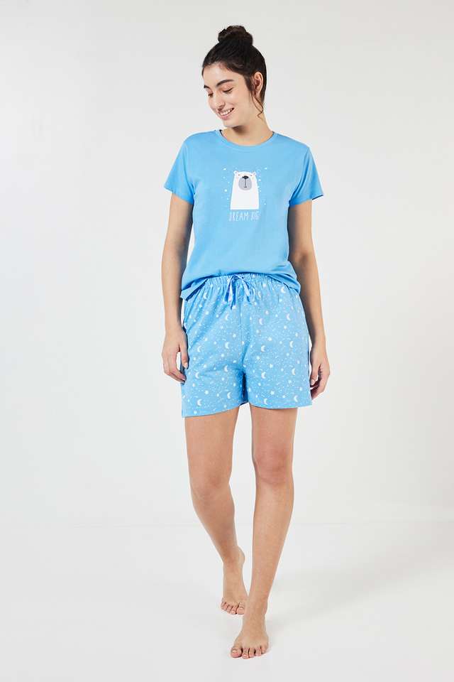 Regular-Fit-Mid-Thigh-Cotton-Women-s-Night-Wear-Shorts