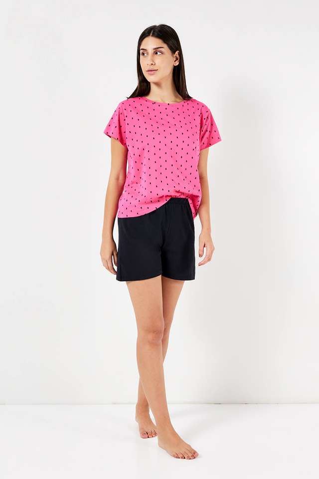 Printed-Round-Neck-Cotton-Women-s-Casual-Wear-Sleep-T-Shirt