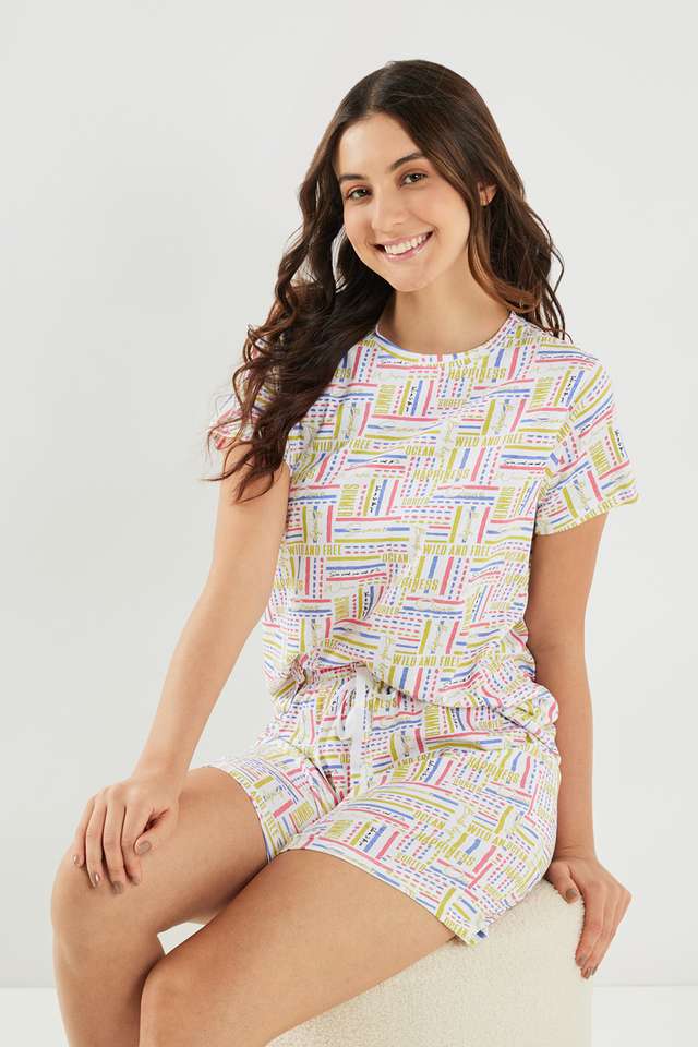 Printed-Round-Neck-Cotton-Women-s-Casual-Wear-Sleep-T-Shirt