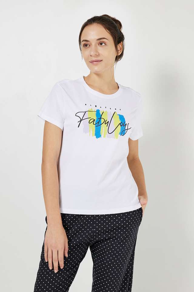 Printed-Round-Neck-Cotton-Women-s-Casual-Wear-Sleep-T-Shirt