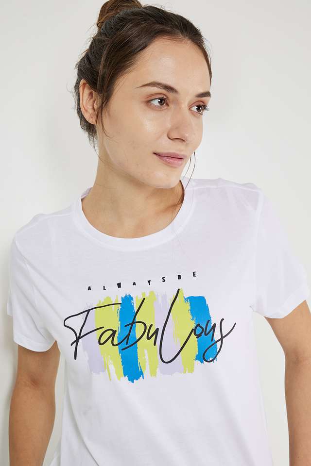 Printed-Round-Neck-Cotton-Women-s-Casual-Wear-Sleep-T-Shirt