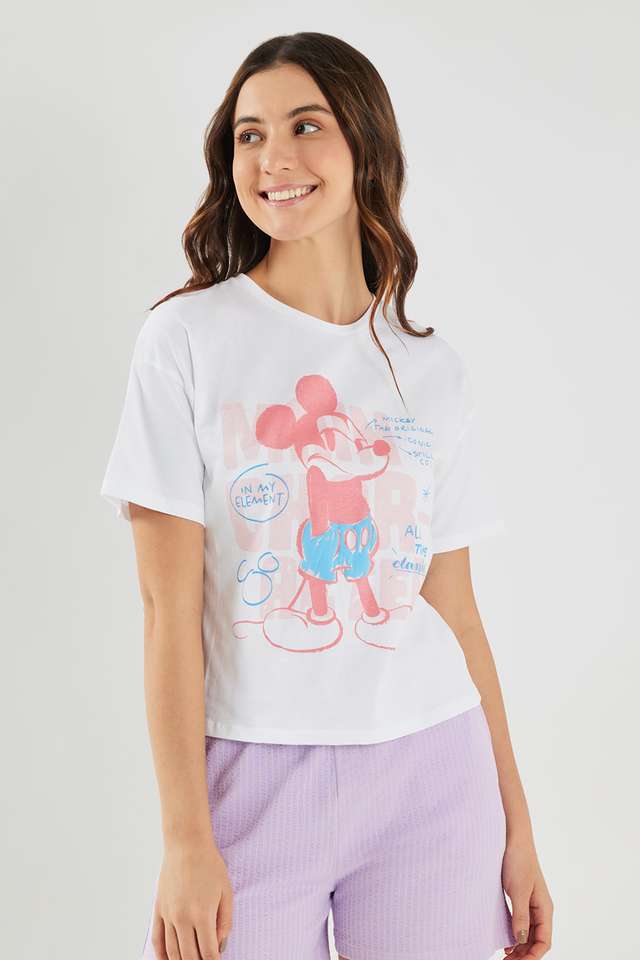 Printed-Round-Neck-Cotton-Women-s-Casual-Wear-Sleep-T-Shirt