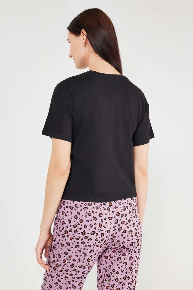 Printed-Round-Neck-Cotton-Women-s-Casual-Wear-Sleep-T-Shirt