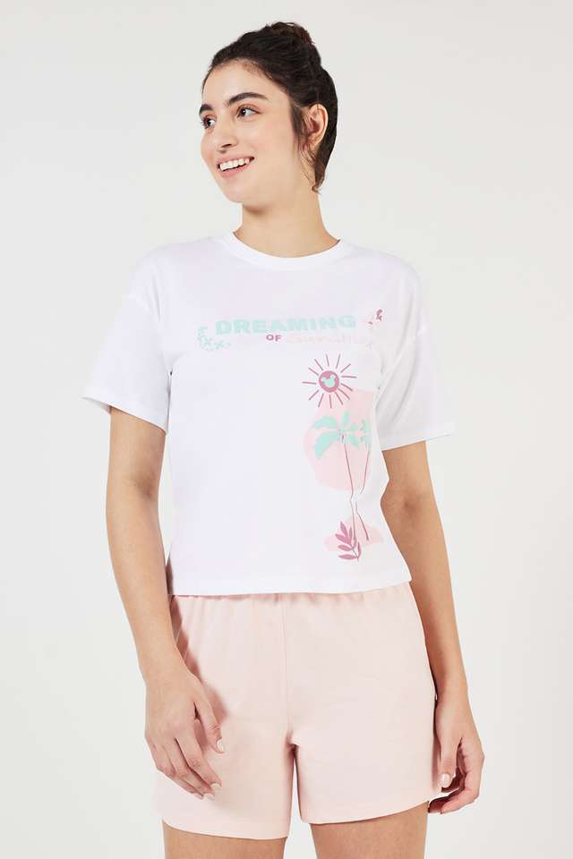 Printed-Round-Neck-Cotton-Women-s-Casual-Wear-T-Shirt
