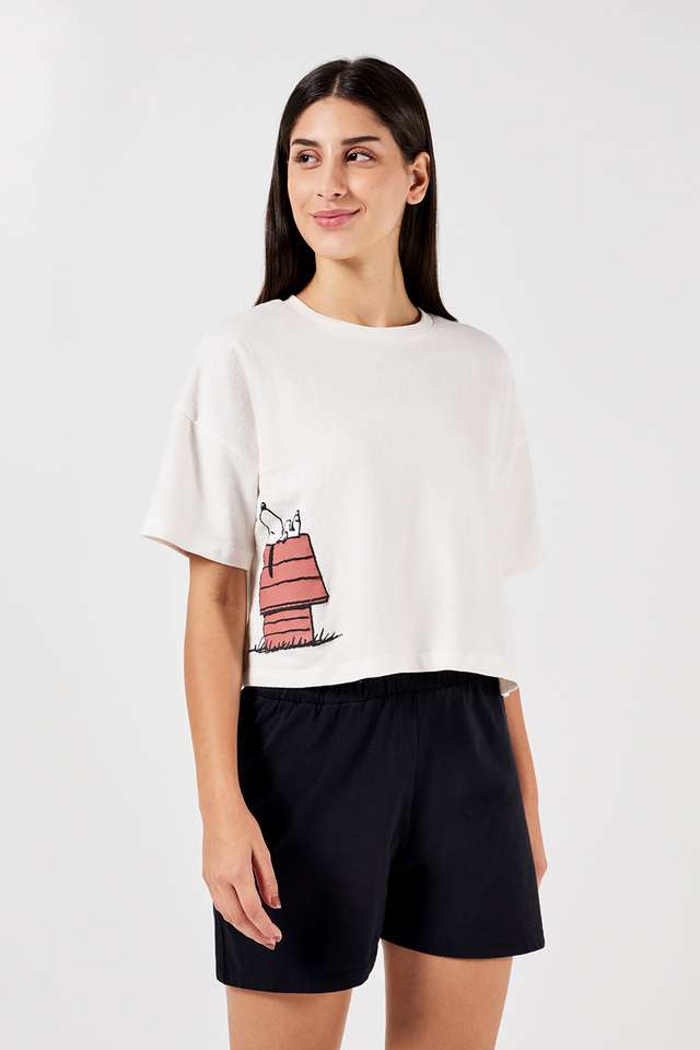 Printed-Round-Neck-Cotton-Women-s-Casual-Wear-Sleep-T-Shirt