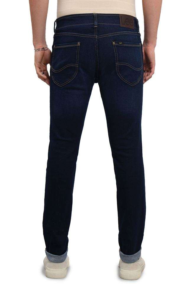 Light-Wash-Cotton-Polyester-Fleece-Slim-Fit-Men-s-Jeans