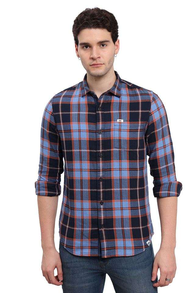Checks-Cotton-Slim-Fit-Men-s-Casual-Wear-Shirt