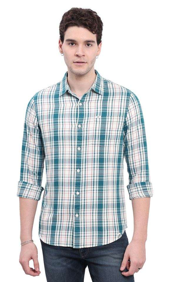 Checks-Cotton-Slim-Fit-Men-s-Casual-Wear-Shirt