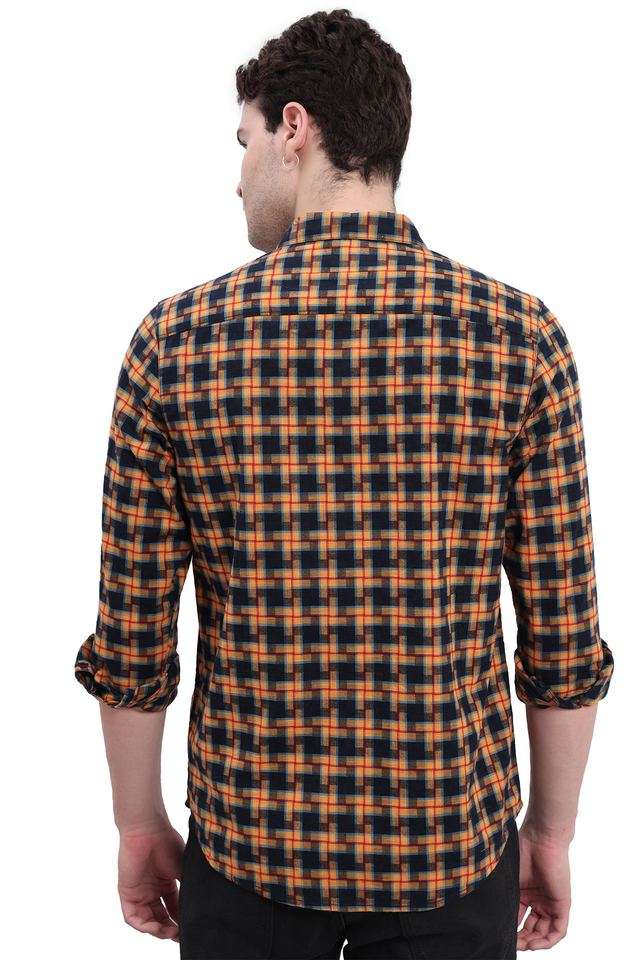 Checks-Cotton-Regular-Fit-Men-s-Casual-Wear-Shirt