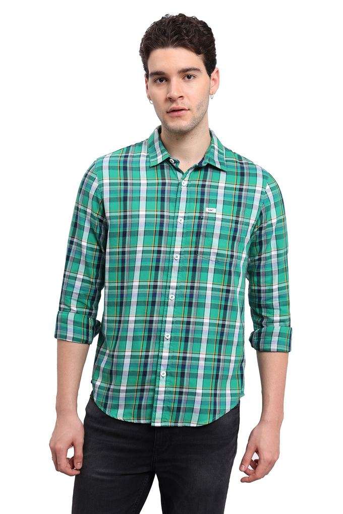 Checks-Cotton-Regular-Fit-Men-s-Casual-Wear-Shirt