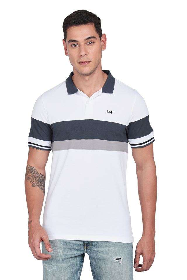 Color-Block-Cotton-Polo-Men-s-T-Shirt