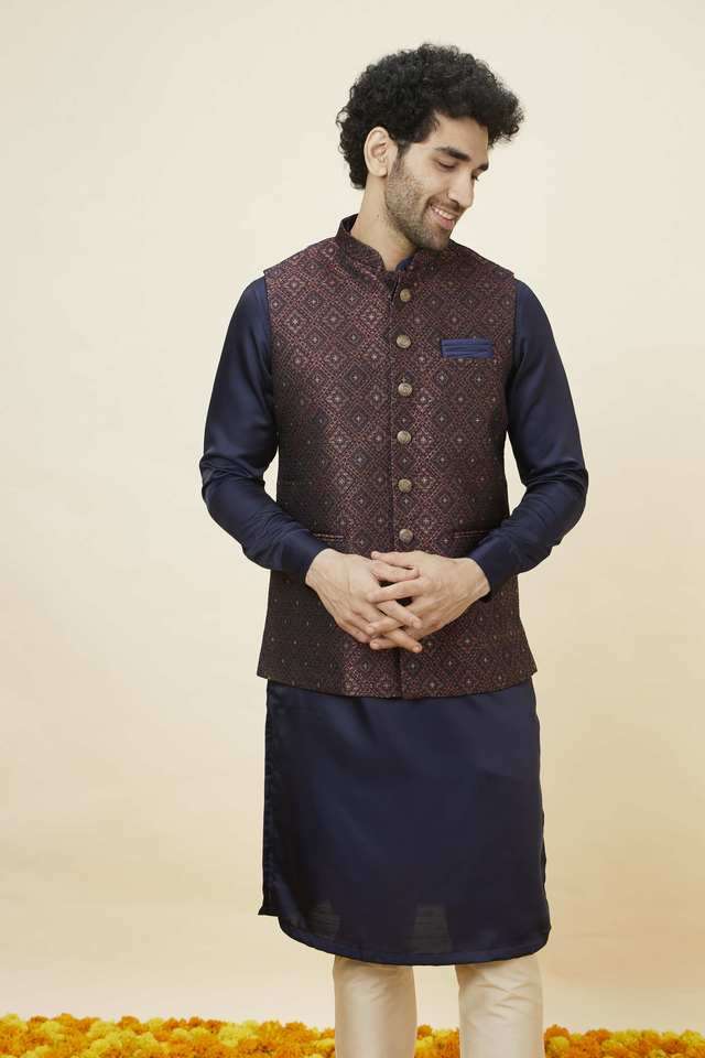 Jaquard-Regular-Fit-Men-s-Casual-Wear-Nehru-Jacket