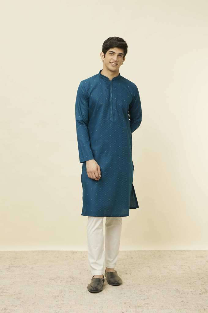 Jaquard-Full-Length-Cotton-Men-s-Kurta-Set