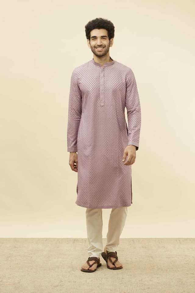 Embroidered-Full-Length-Silk-Men-s-Kurta-Set