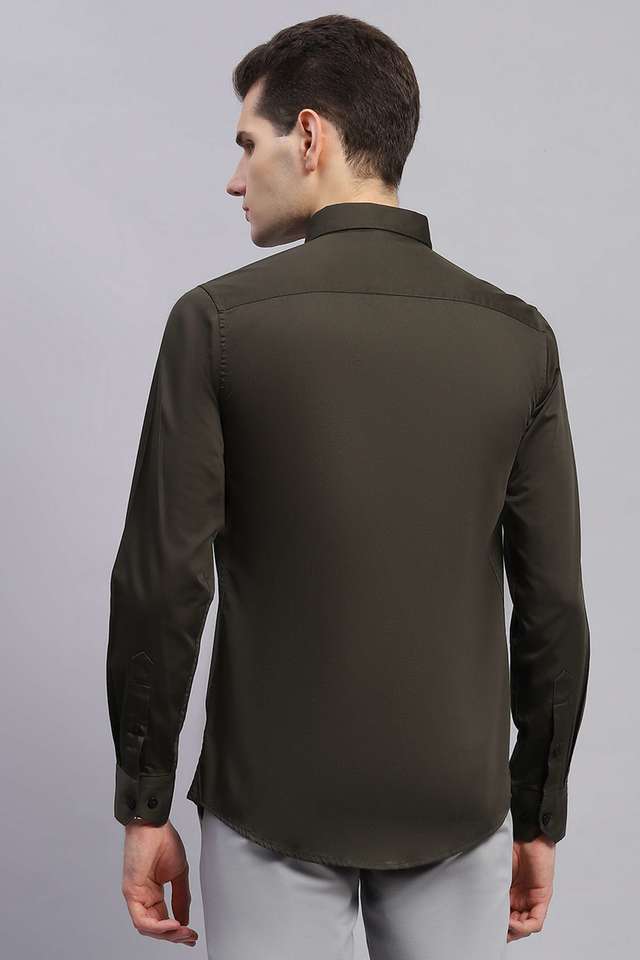 Solid-Cotton-Slim-Fit-Men-s-Casual-Shirt