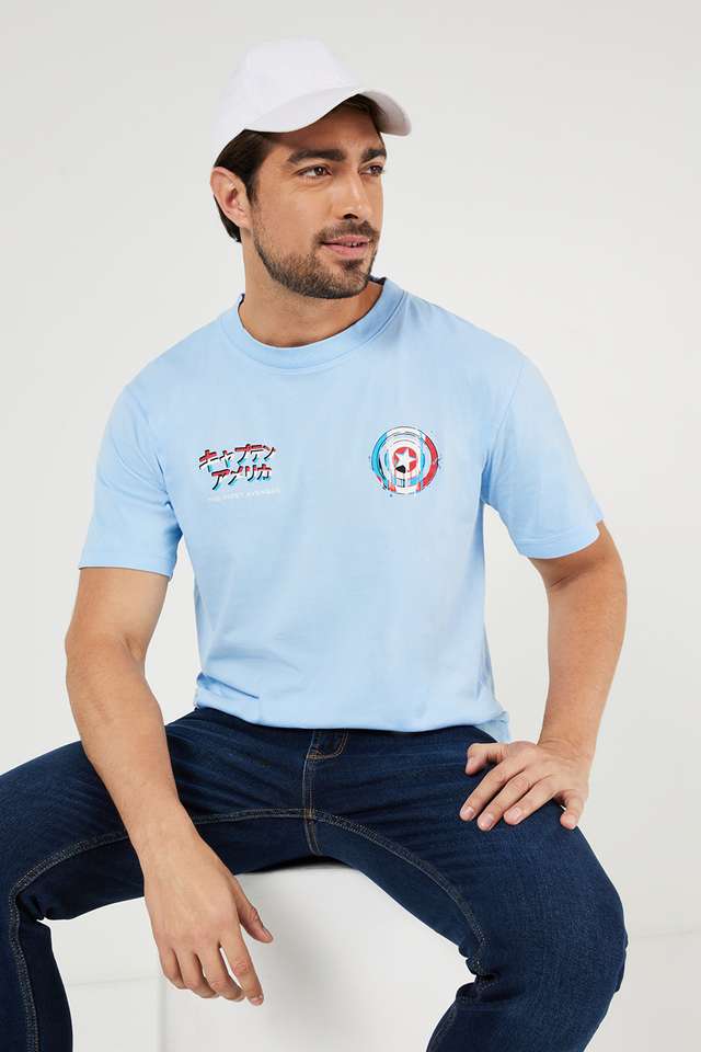 Character-Print-Cotton-Round-Neck-Men-s-T-Shirt