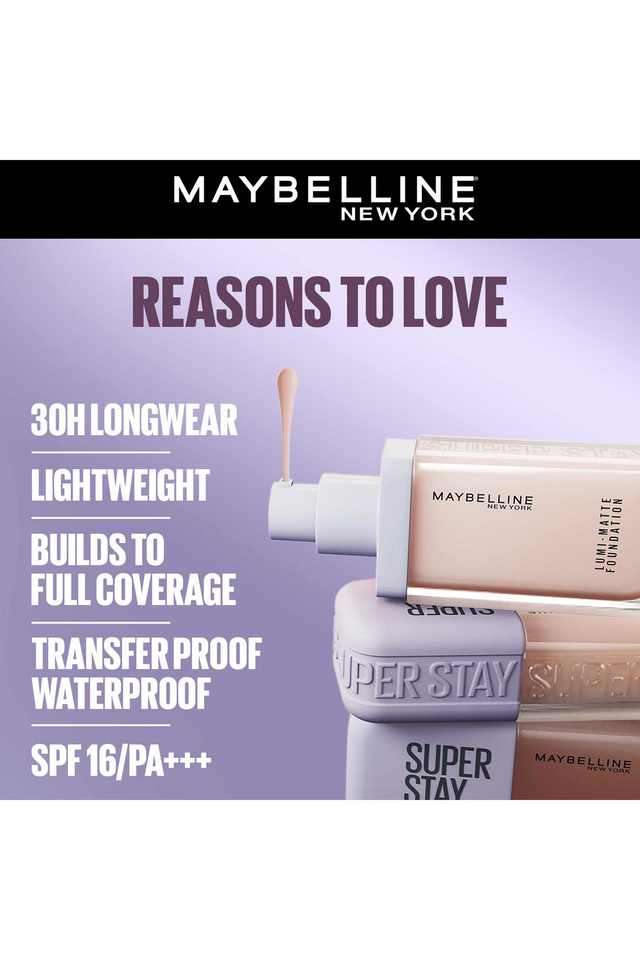 Super-Stay-Lumi-Matte-Sweatproof-Liquid-Foundation -30Hrs-Longwear-Yet-Light-As-Air -Transferproof-with-SPF16---Shade-230 -35-gm