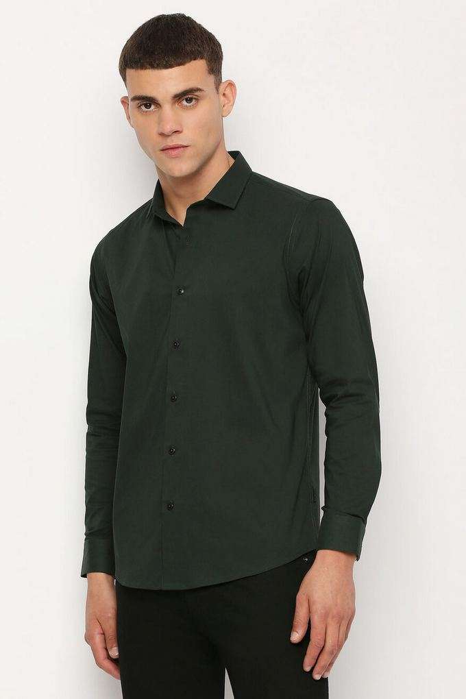 Solid-Cotton-Stretch-Regular-Fit-Men-s-Casual-Wear-Shirt