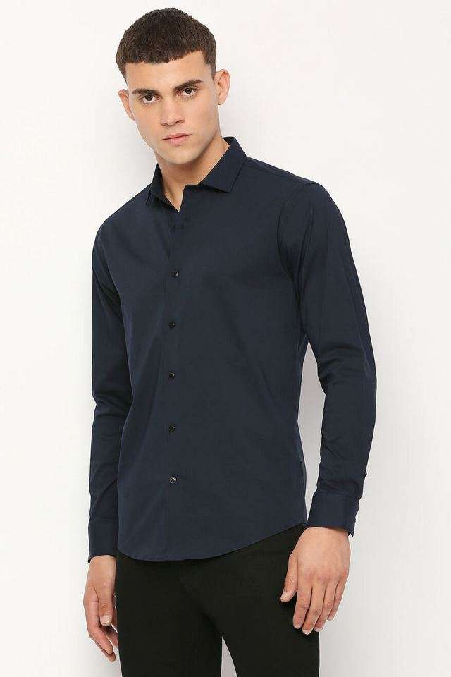 Solid-Blended-Regular-Fit-Men-s-Casual-Shirt