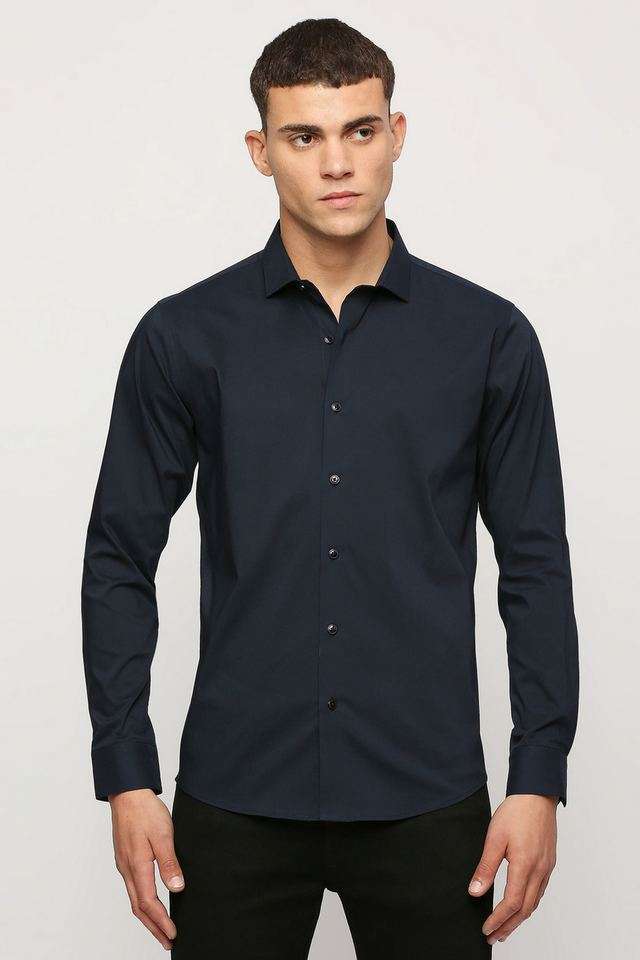 Solid-Blended-Regular-Fit-Men-s-Casual-Shirt
