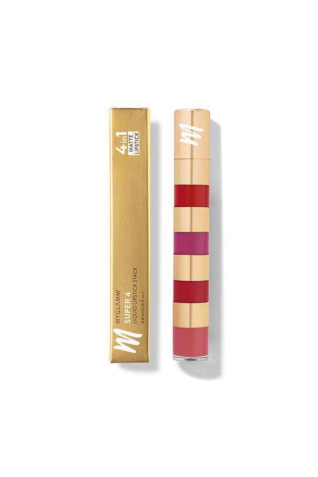 MYGLAMM-Super-4-Liquid-Lipstick-Stack---True-Bolds -4.8-ml