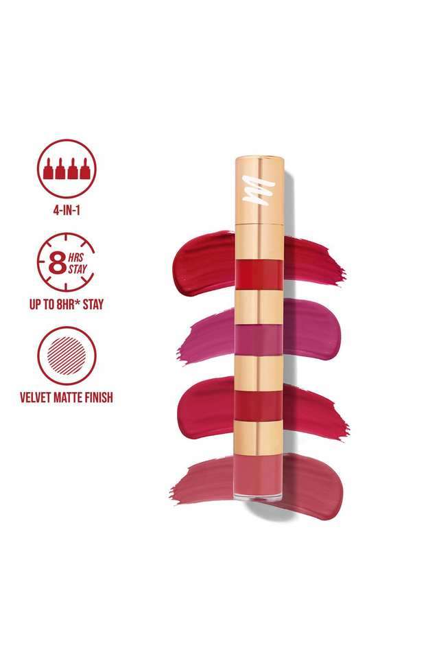 MYGLAMM-Super-4-Liquid-Lipstick-Stack---True-Bolds -4.8-ml