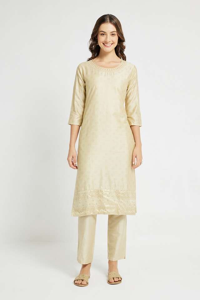 Printed-Cotton-Round-Neck-Women-s-Festive-Wear-Kurta