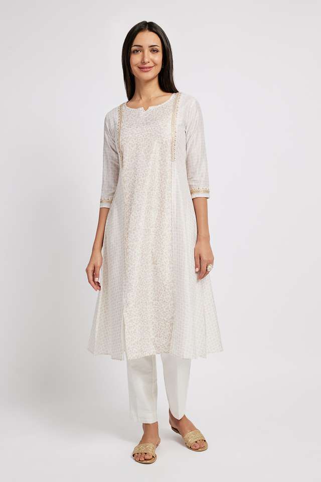 Printed-Cotton-Round-Neck-Women-s-Festive-Wear-Kurta