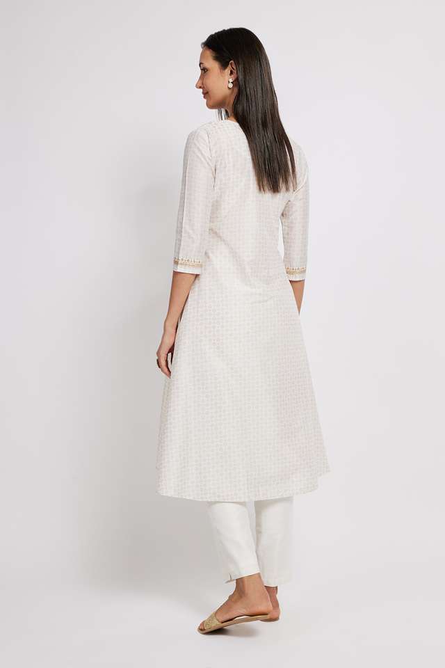 Printed-Cotton-Round-Neck-Women-Festive-Wear-Kurta