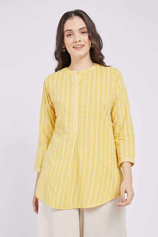 Printed-Cotton-High-Neck-Women-s-Casual-Wear-Kurta