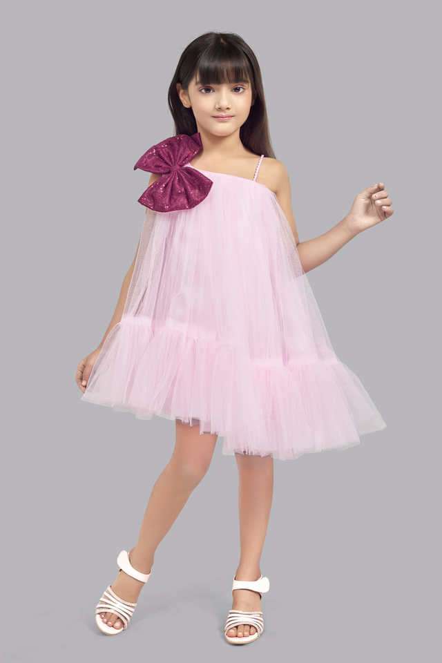 pink chick dress Buy Pink Chick Rose Sequins And Layers Party Dress Online