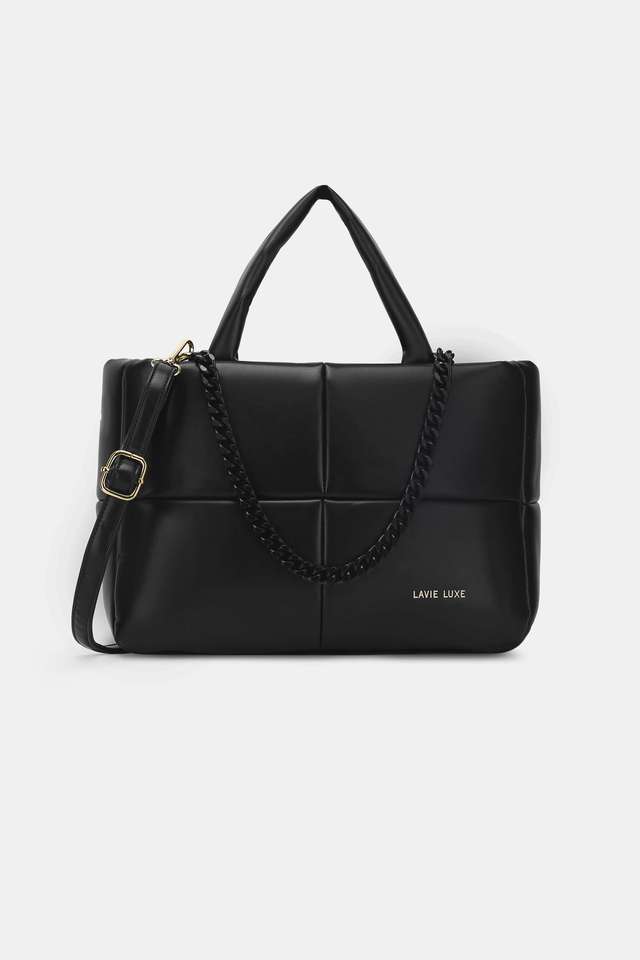 Lx-Puff-Solid-Synthetic-Zipper-Closure-Women-s-Tote-Bag