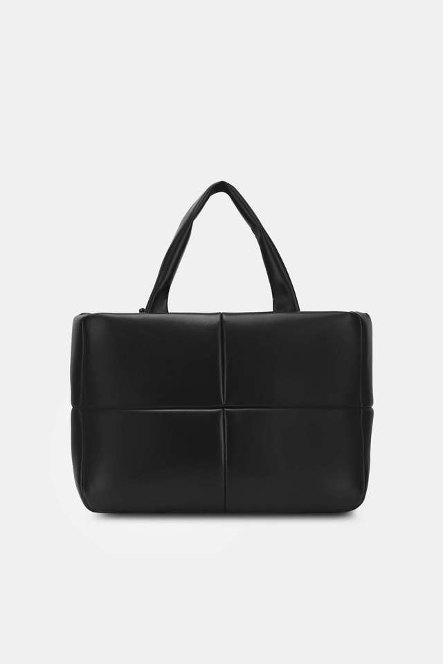 Lx-Puff-Solid-Synthetic-Zipper-Closure-Women-s-Tote-Bag
