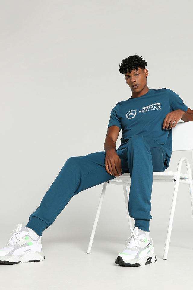 Buy Puma blue Typographic Cotton Round Neck Men's T-Shirt