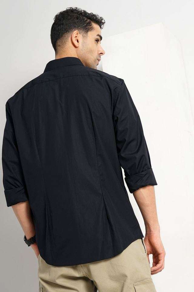 Solid-Cotton-Regular-Fit-Men-s-Casual-Wear-Shirt