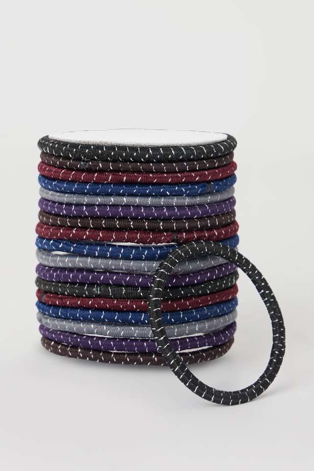 Dark-Multicolor-Elastic-Rubber-Band---Pack-of-18
