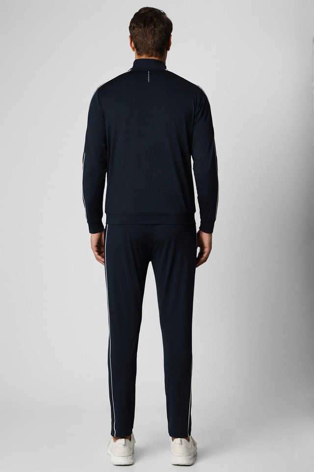 Solid-Polyester-Blend-Regular-Fit-Men-s-Tracksuit