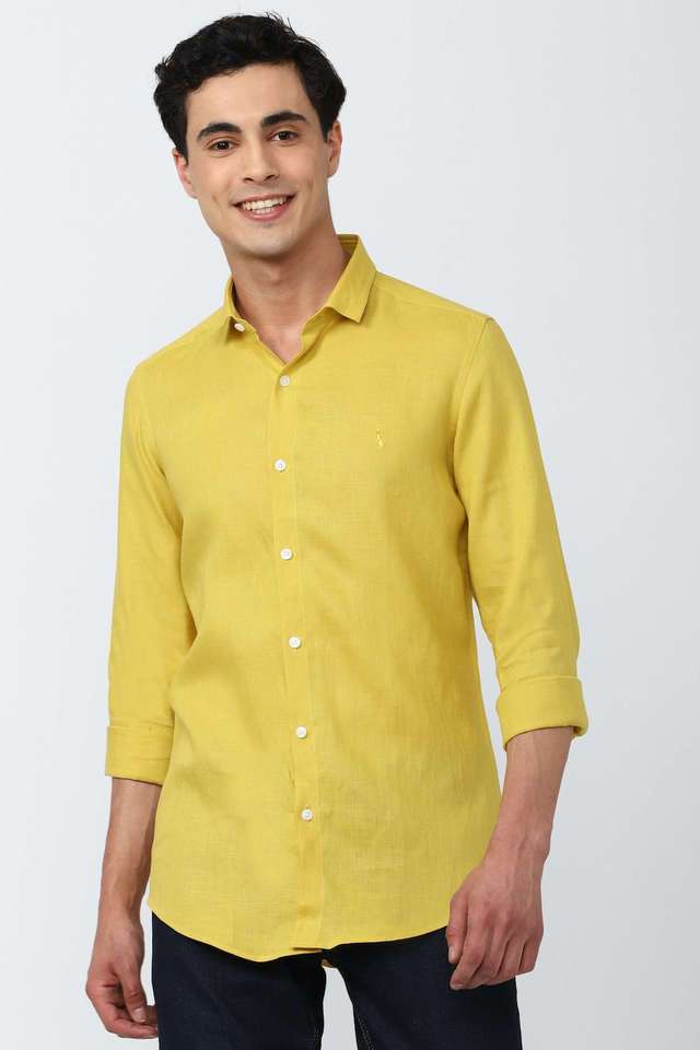 Solid-Linen-Slim-Fit-Men-s-Casual-Wear-Shirt