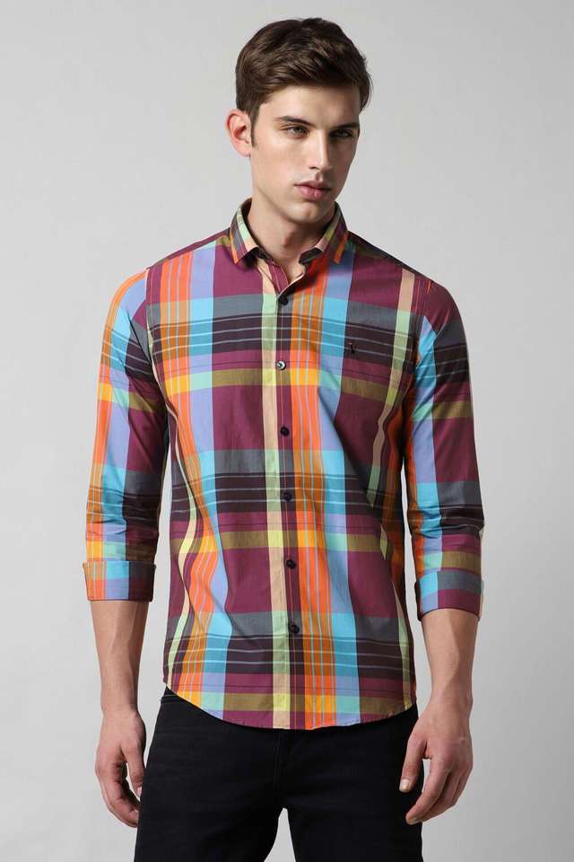 Checks-Cotton-Slim-Fit-Men-s-Casual-Wear-Shirt