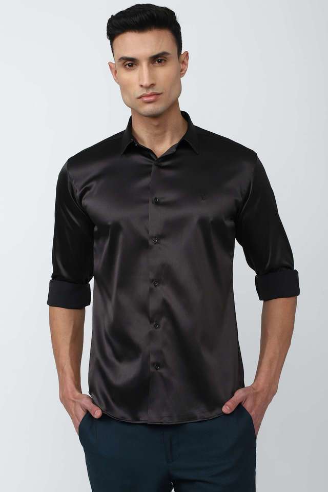 Solid-Blended-Fabric-Slim-Fit-Men-Casual-Wear-Shirt