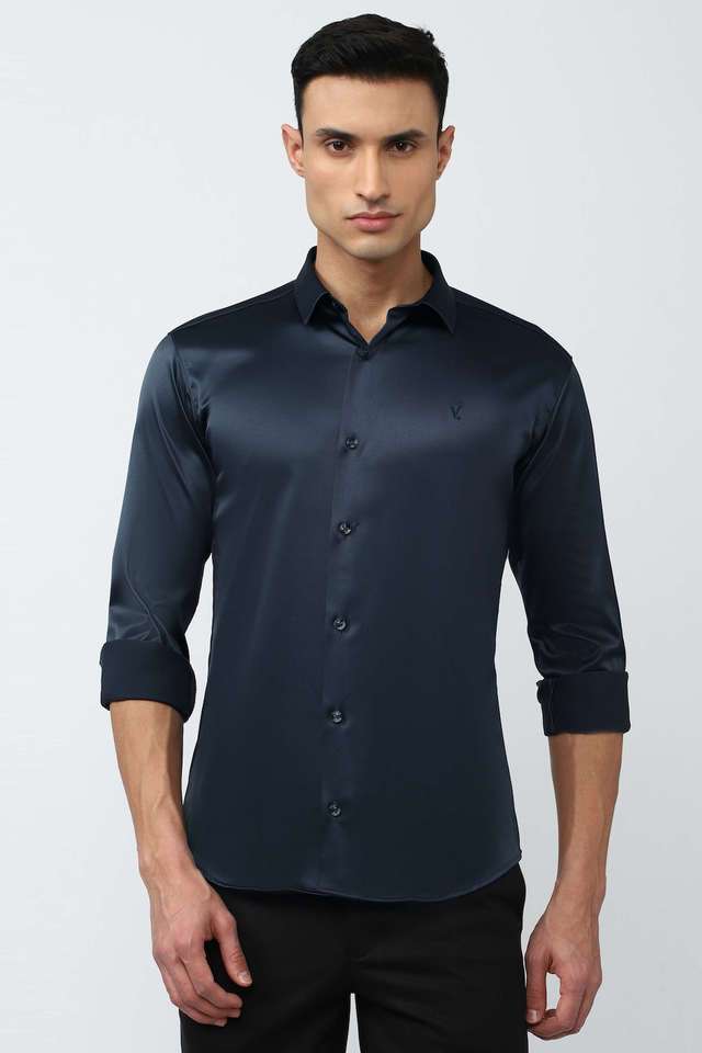 Solid-Blended-Fabric-Slim-Fit-Men-Casual-Wear-Shirt